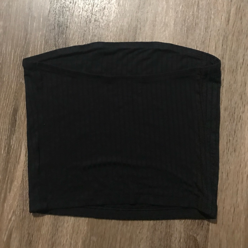 American Eagle Black Ribbed Soft and Sexy Tube Top - Small
